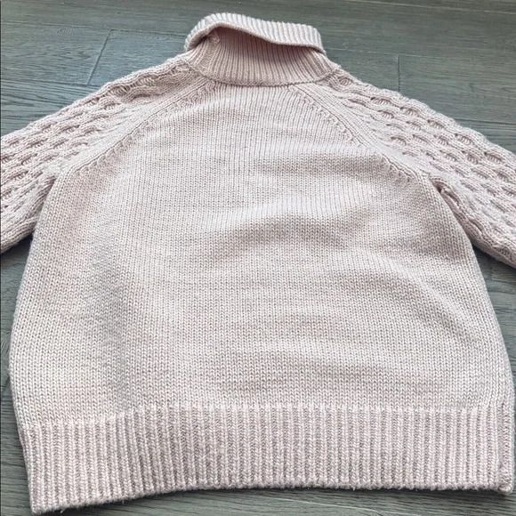 Laundry By Shelli Segal | Light Pink Textured Turtleneck Knit Sweater Size Large - Picture 9 of 9